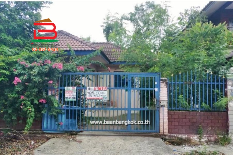 บ้านเดี่ยว 1 ชั้น หมู่บ้าน พรธิสาร 7 (คลอง8) เนื้อที่ 60 ตรว. ถนนรังสิต-นครนายก ตำบลลำผักกูด อำเภอธัญบุรี ปทุมธานี