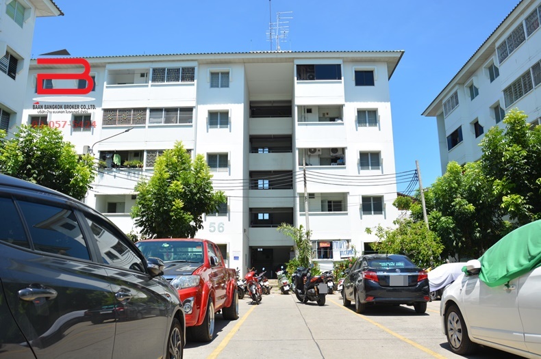 คอนโดมิเนียม โครงการ บ้านเอื้ออาทรรามอินทรา (คู้บอน) สูง 5 ชั้น อยู่ชั้นที่ 1 เนื้อที่ 31.85 ตรม. มี 1 นอน 1 น้ำ ถนนคู้บอน เขตบางเขน