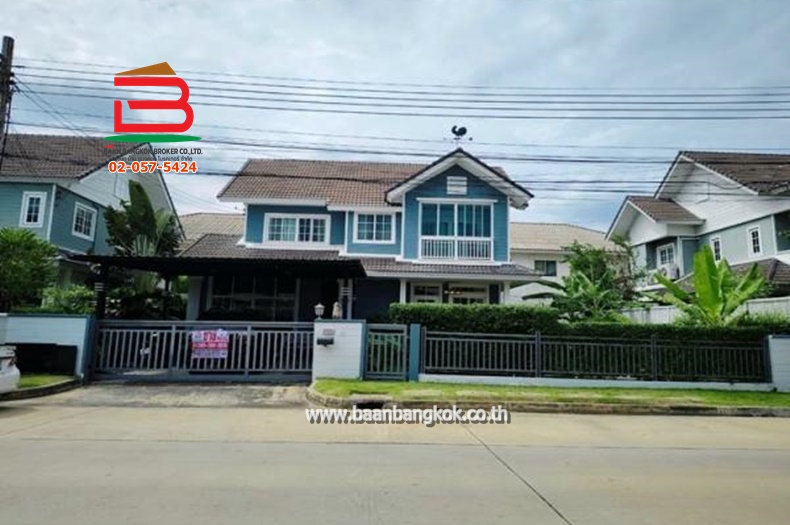 ขาย/เช่า บ้านเดี่ยว หมู่บ้าน บุราสิริ ปัญญาอินทรา เนื้อที่ 89.2 ตรว. ใกล้ซาฟารีเวิลด์ ถนนเลียบคลองสอง แขวงบางชัน  เขตคลองสามวา กรุงเทพมหานคร
