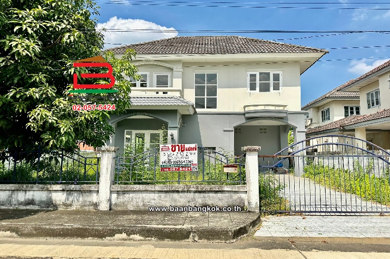 บ้านเดี่ยว หมู่บ้านประดับดาว โครงการ 1-4 เนื้อที่ 50.7 ตร.ว (ใกล้ MRT ไทรม้า-ท่าอิฐ) ตำบลท่าอิฐ อำเภอปากเกร็ด นนทบุรี  