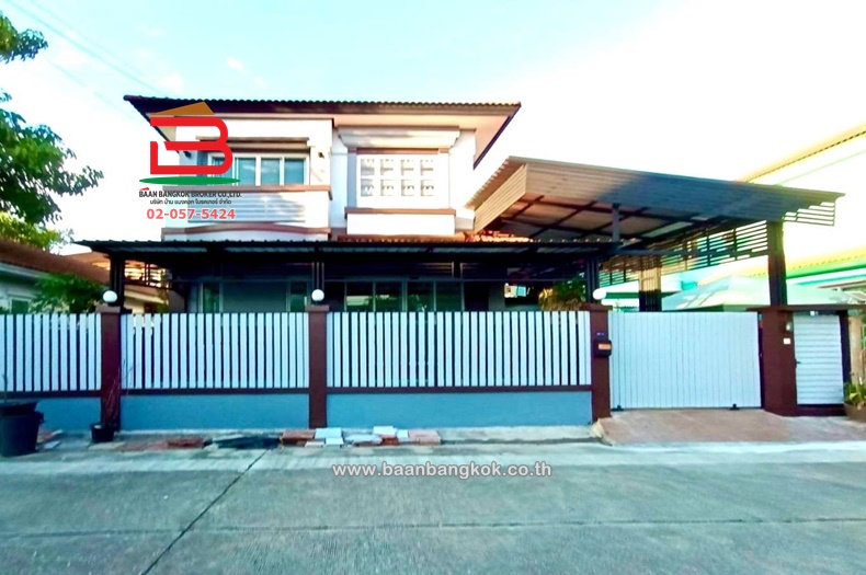 บ้านเดี่ยว หมู่บ้าน ชัยพฤกษ์ เนื้อที่ 53 ตรว. ซอยวัดลาดปลาดุก ใกล้โฮมโปร บางบัวทอง ถนนกาญจนาภิเษก ต.บางรักพัฒนา อ.บางบัวทอง นนทบุรี