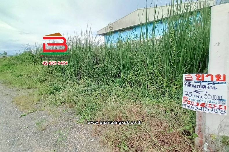 ที่ดินเปล่า ชุมชนสุสวาส 2 เนื้อที่ 75 ตร.ว (ใกล้การไฟฟ้าส่วนภูมิภาคสถานีไฟฟ้าคลองเจ็ด) ตำบลลำผักกูด อำเภอธัญบุรี ปทุมธานี   