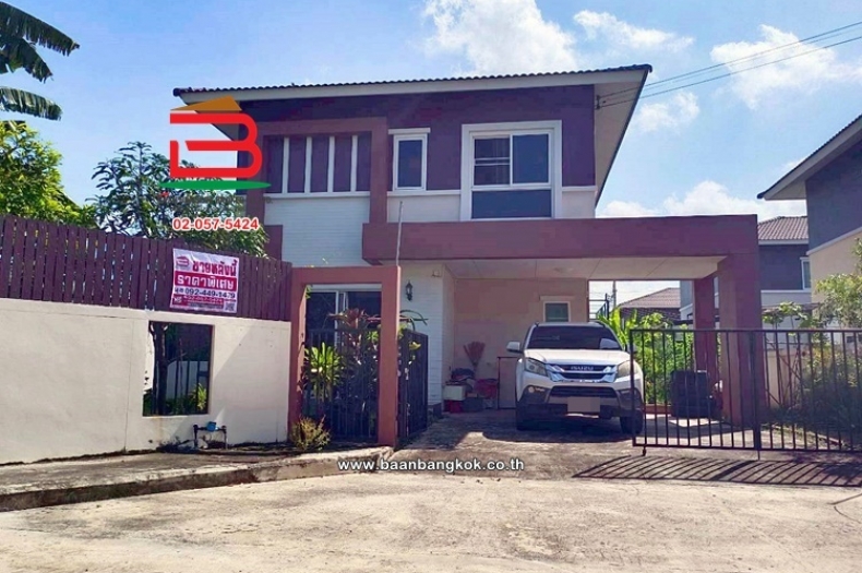 บ้านเดี่ยว หมู่บ้าน วังทอง เดอะแพรรี่ คลอง 2 เนื้อที่ 68.3 ตรว.ทำเลดีใกล้ตลาดไอยรา ถนนรังสิต-คลองหลวง ตำบลคลองสอง อำเภอคลองหลวง จังหวัดปทุมธานี