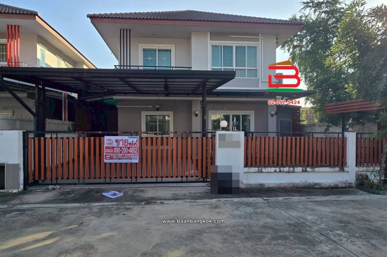 บ้านเดี่ยว เนื้อที่ 56 ตร.ว. หมู่บ้าน นนทวี วิลล์ 7 ถ.สกุลดี-กลางเมืองหนองจอก : Noantawee Ville 7 Sakuldee-Nongjok ถนนเชื่อมสัมพันธ์ แขวงหนองจอก เขตหนองจอก 