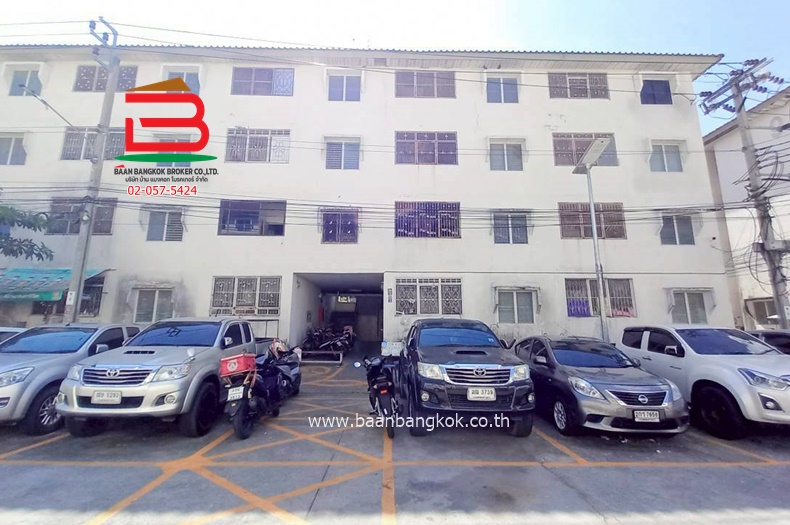 คอนโดมิเนียม บ้านเอื้ออาทรเมืองใหม่บางพลี 4 (ใกล้ร้านอาหารชุมชน) เนื้อที่  33.74 ตรม. ตำบลบางเสาธง อำเภอบางเสาธง สมุทรปราการ